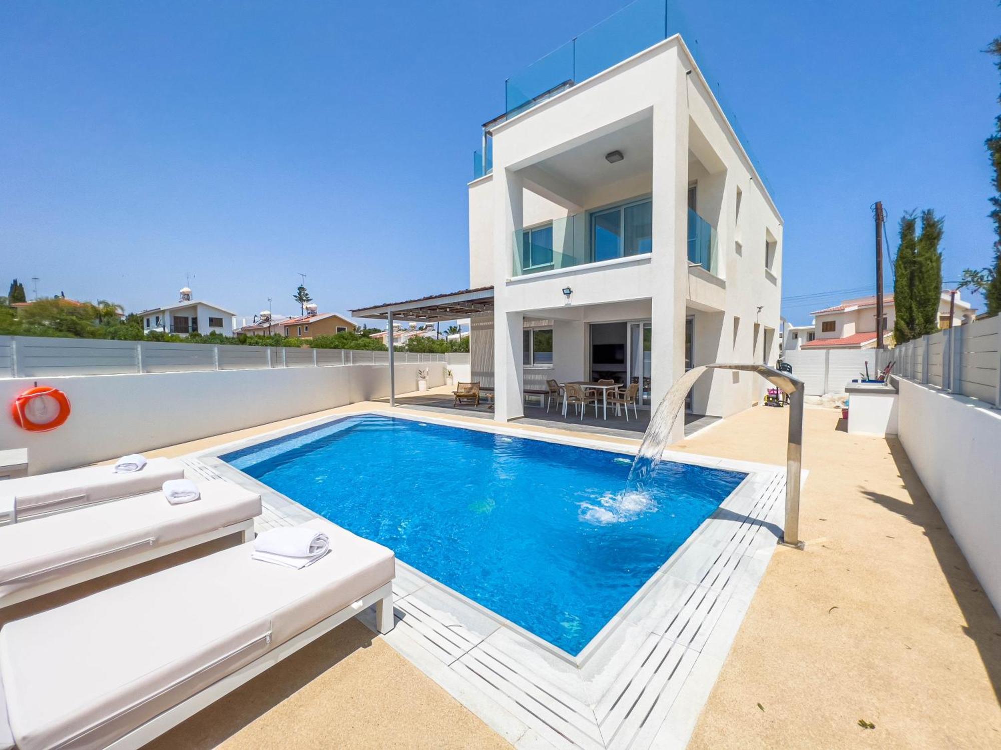 Geo Panoramic Villa +Pool +Game Room +Gym Protaras Esterno foto